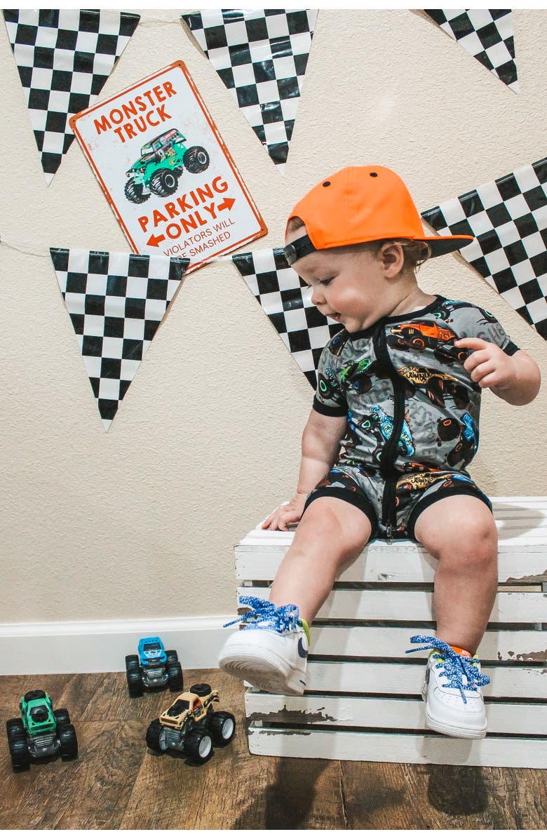 Fletch Monster Jammies Shorties, Alternate, color, Gray