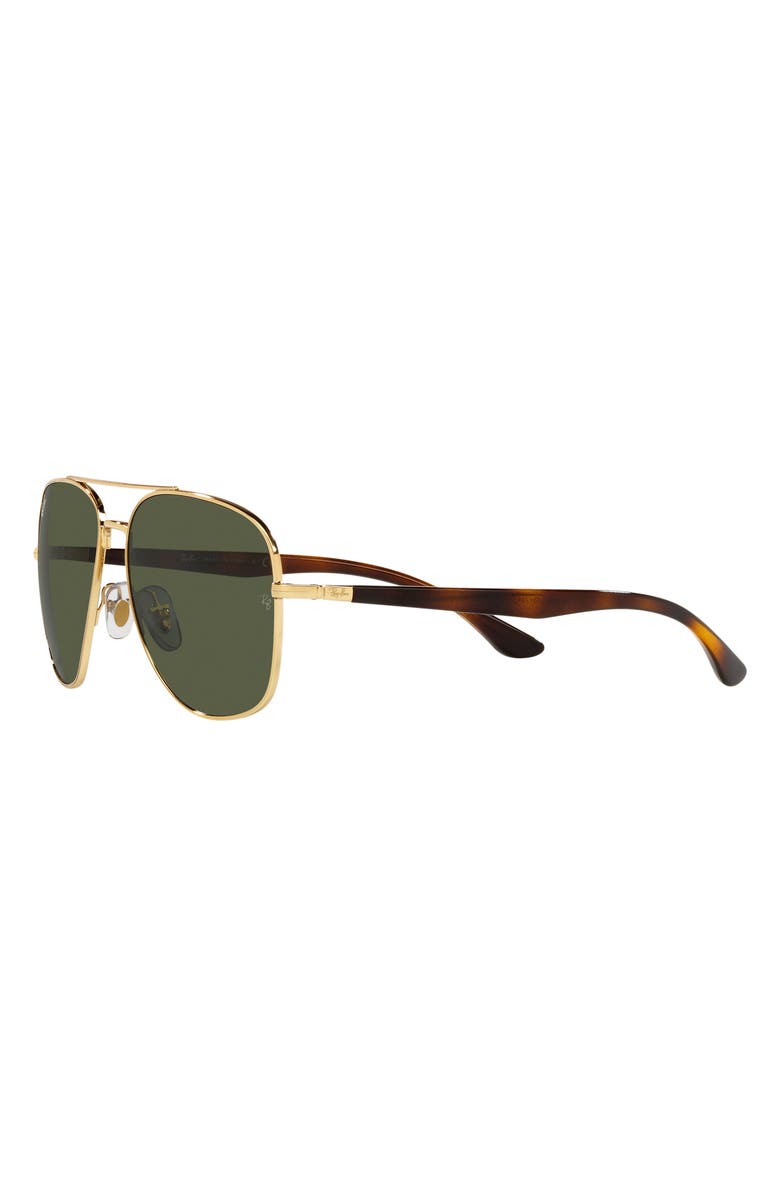 Ray-Ban 59mm Square Sunglasses, Alternate, color, Gold Flash