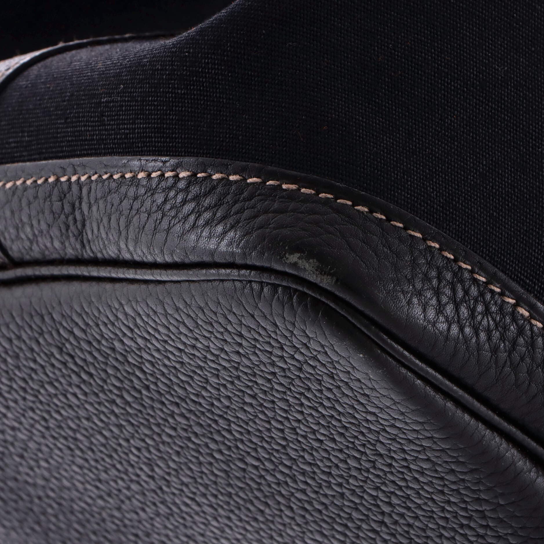 Pre-Owned Hermes Garden Party Tote Toile and Leather 36, Alternate, color, Noir