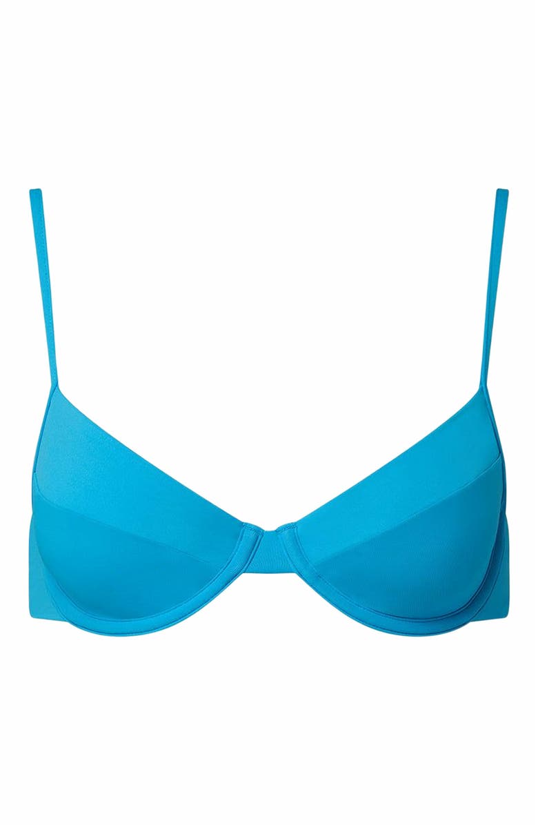 WeWoreWhat Full Coverage Underwire Bikini Top, Main, color, Turquoise