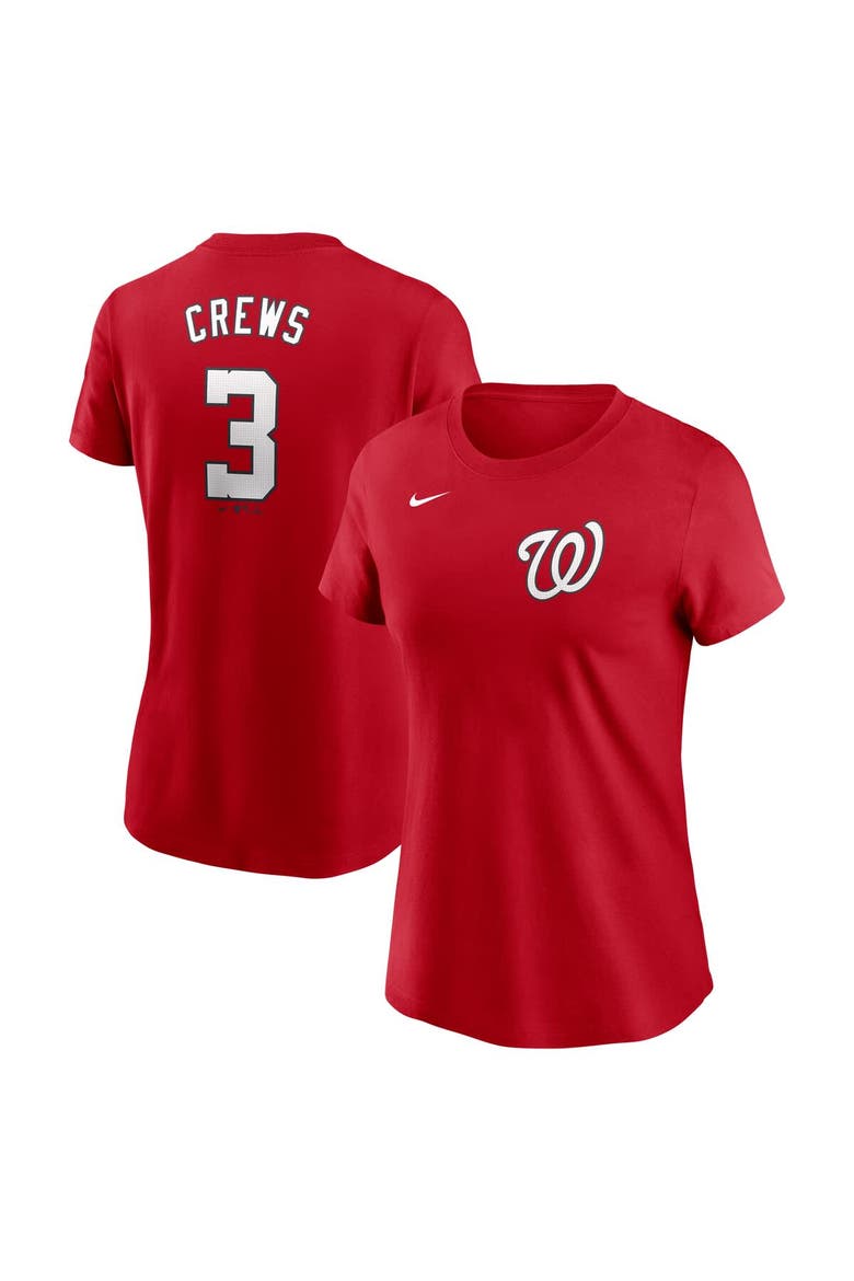 Women's Nike Dylan Crews Red Washington Nationals Fuse Name & Number T-Shirt, Main, color, Red