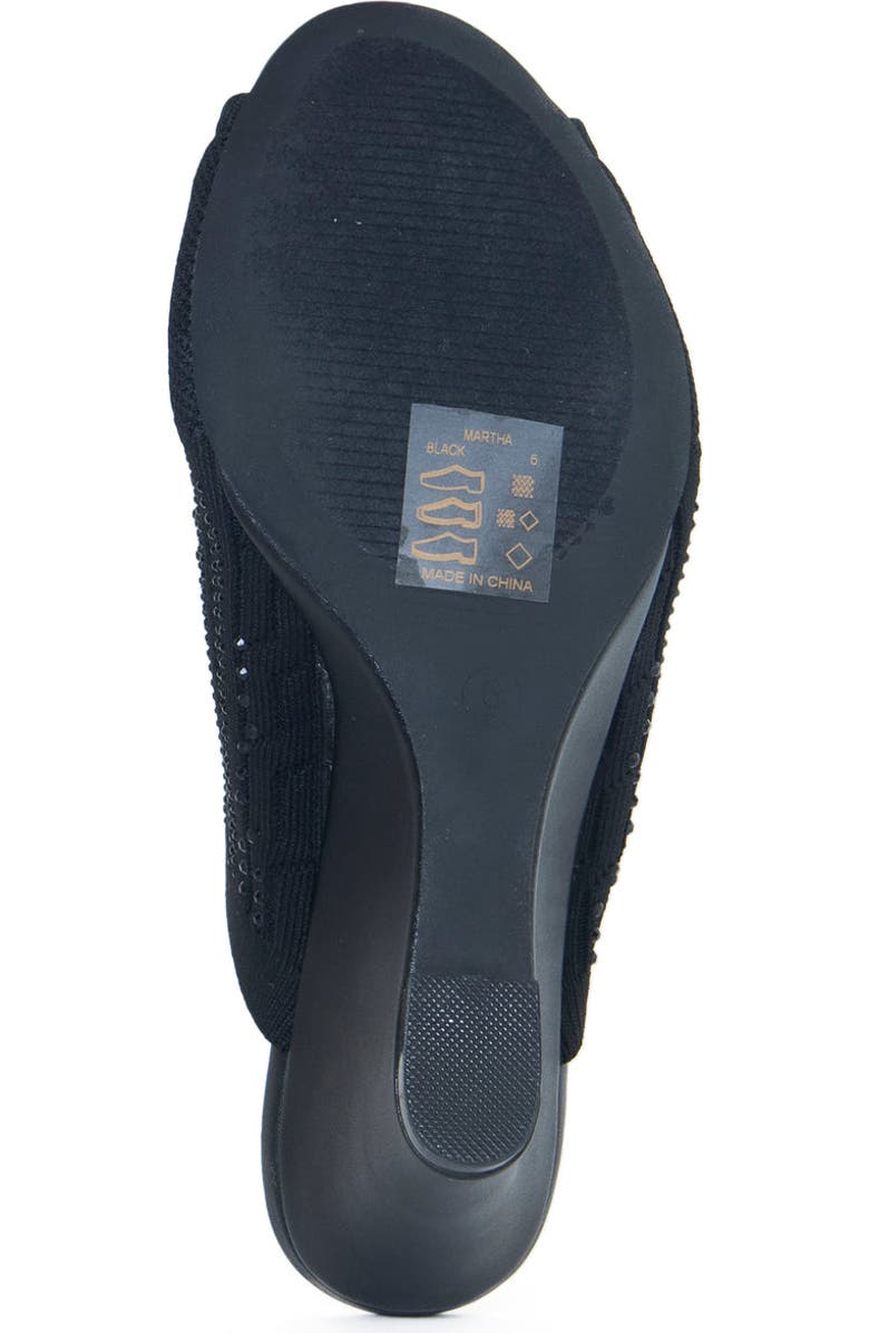 Lauren Lorraine Martha Wedge Sandal, Alternate, color, Black