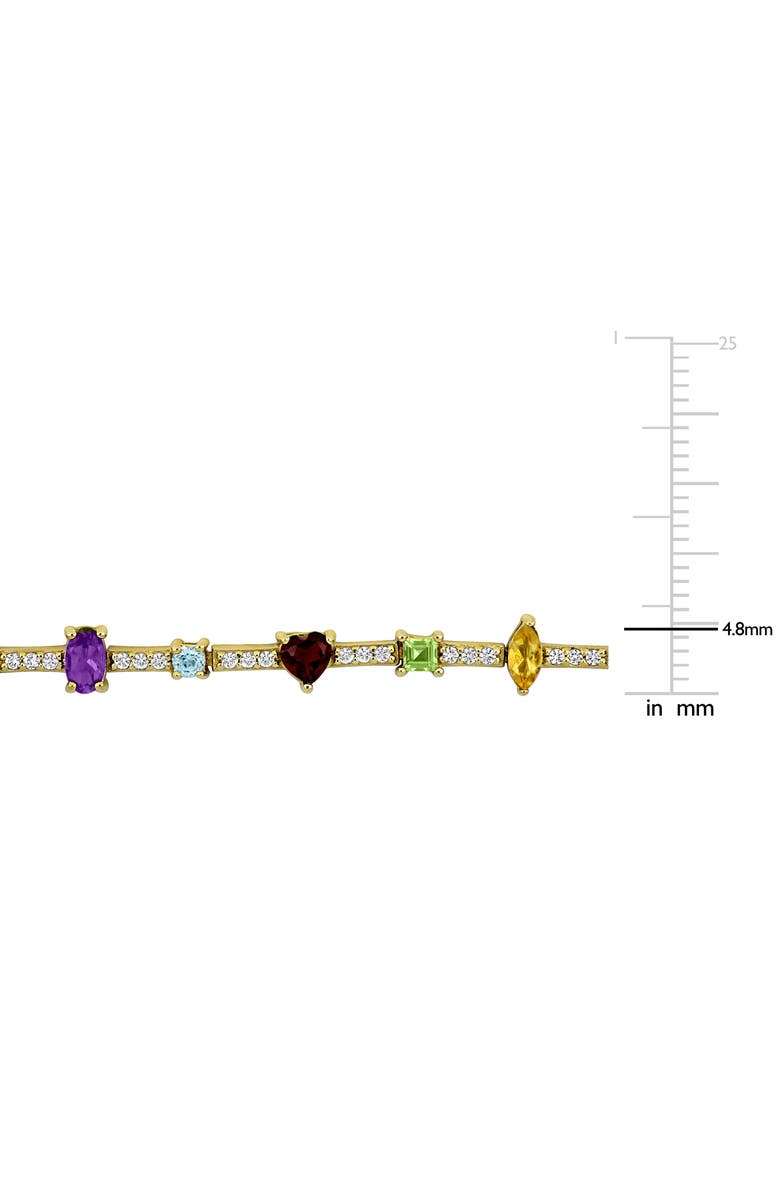 DELMAR Multi Stone Station Slider Bracelet, Alternate, color, Yellow Multi
