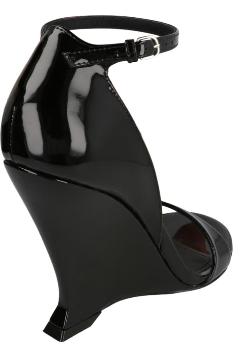 FERRAGAMO Vidette Wedge Sandal, Alternate, color, Black