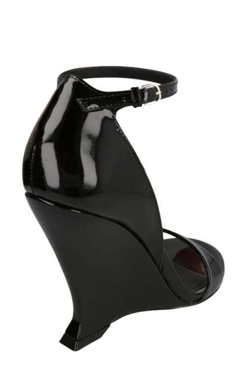 Ferragamo Unique Wedge Sandals With Sculptural Heel In 001