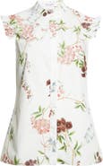 Erdem Chintz Floral Sleeveless Organic Cotton Poplin Shirt