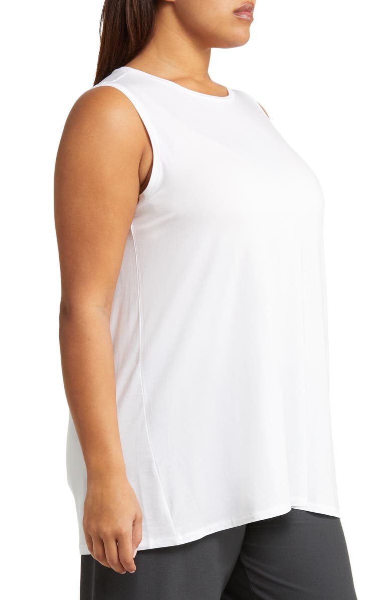 Eileen Fisher Jersey Long Shell, Alternate, color, White