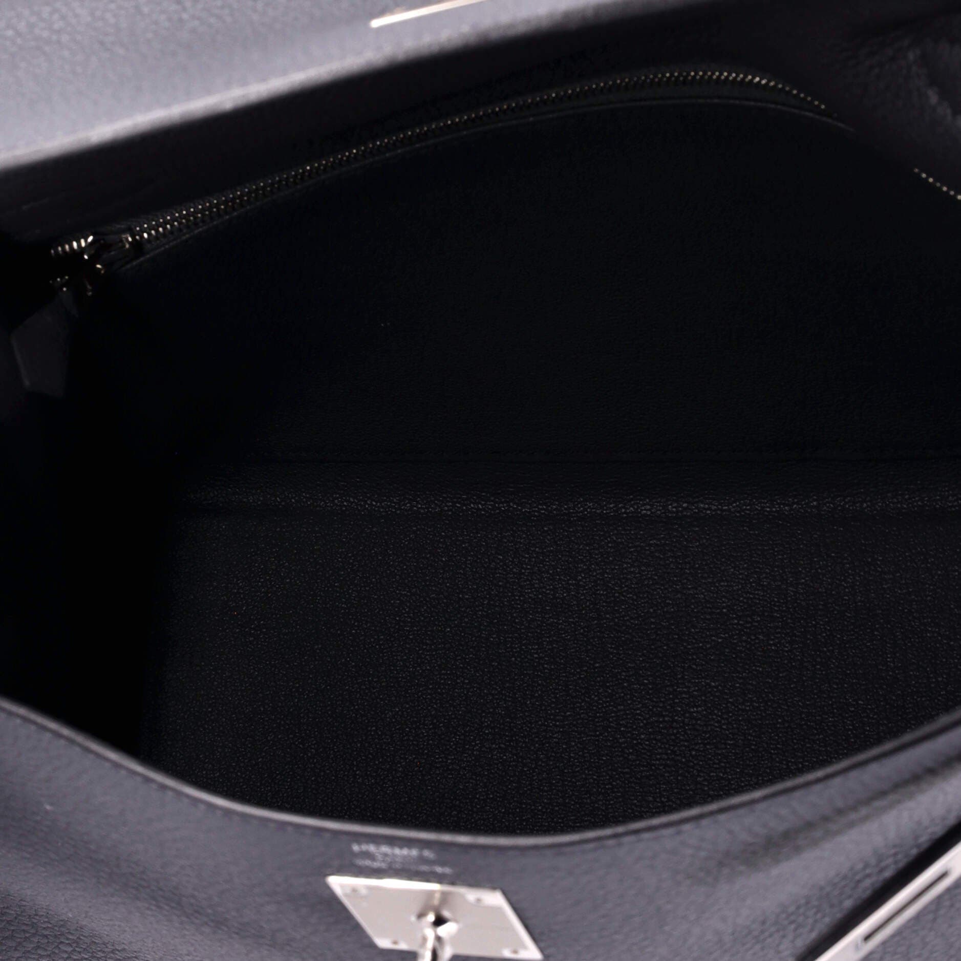 Pre-Owned Hermes Kelly Handbag Grey Togo with Palladium Hardware 28, Alternate, color, 