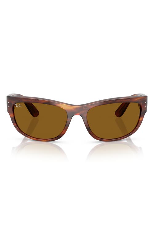 Ray Ban Ray-ban 63mm Pillow Sunglasses In Striped Havana