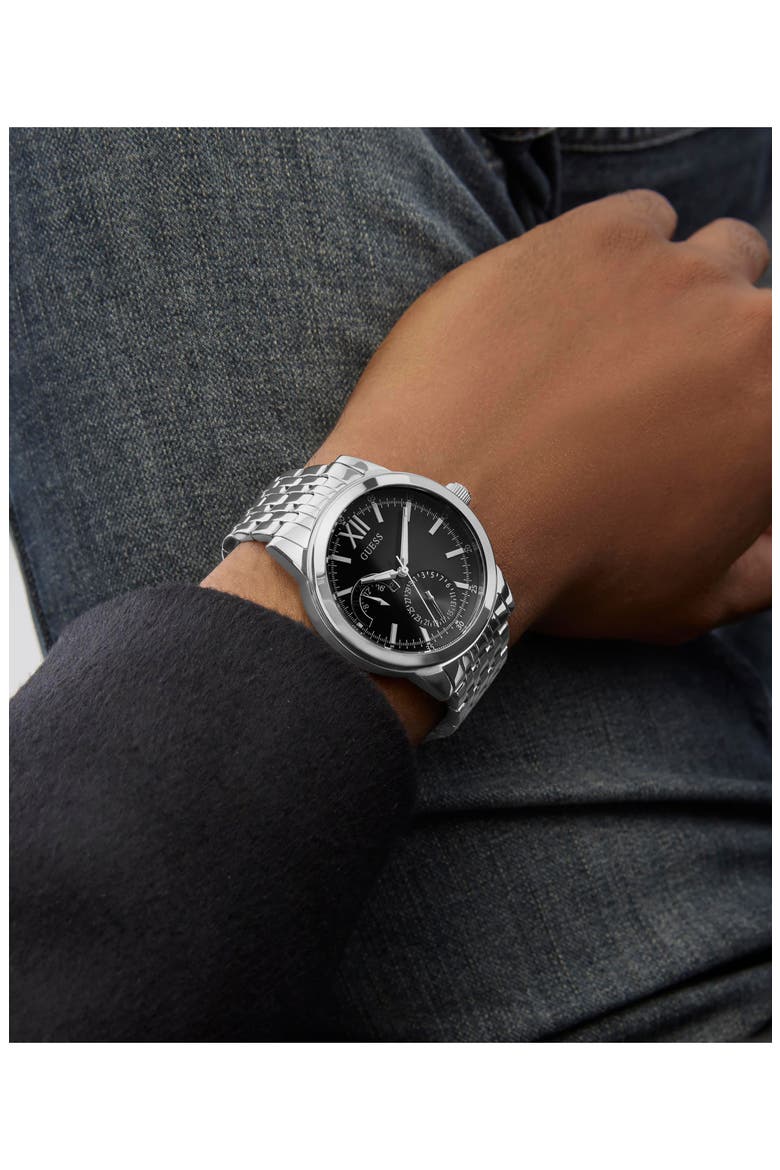 Emerson Multifunction Bracelet Watch, 42mm, Alternate, color, SILVER TONE
