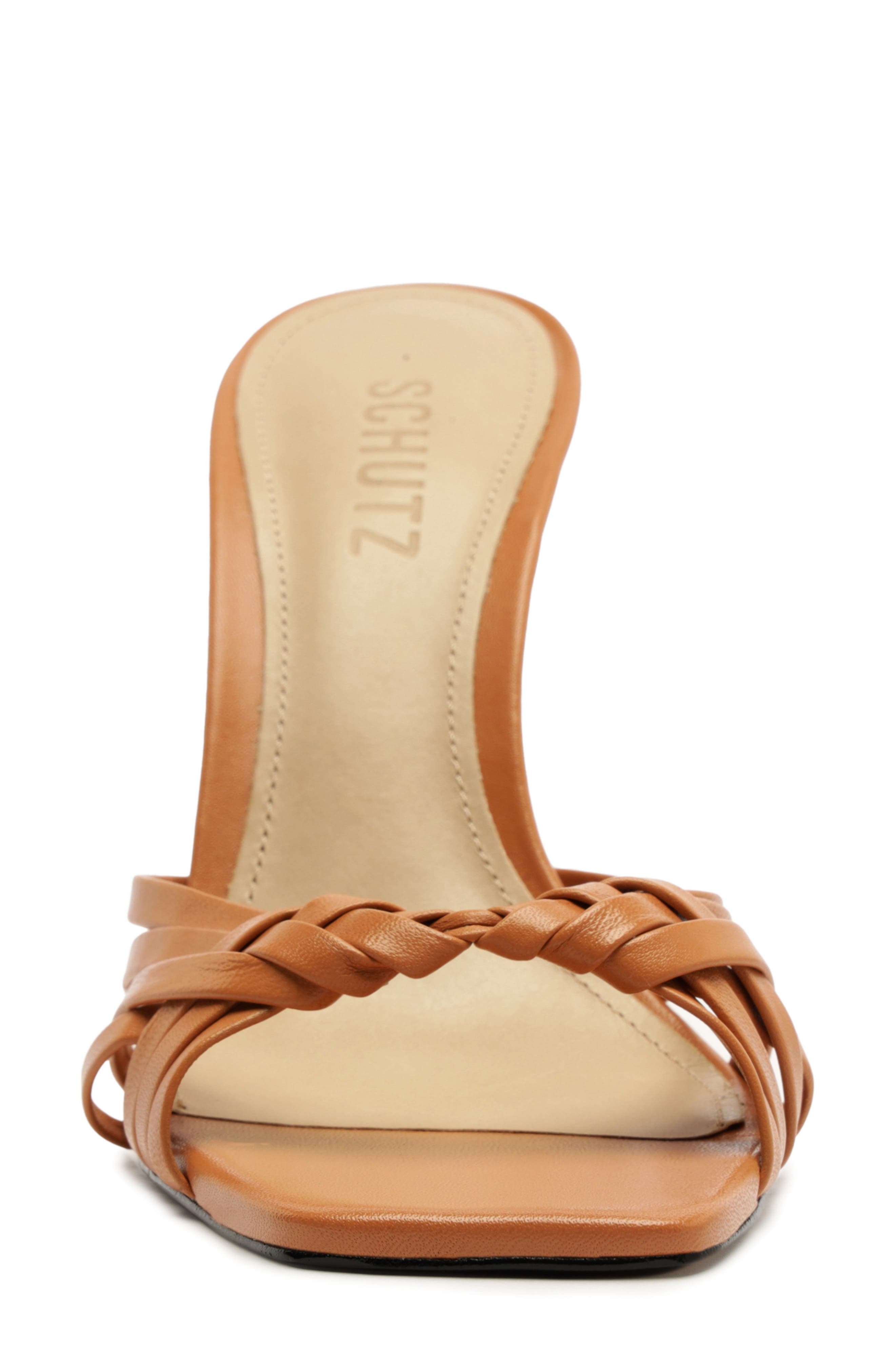 Schutz Tara Leather Mule, Alternate, color, Earth Clay