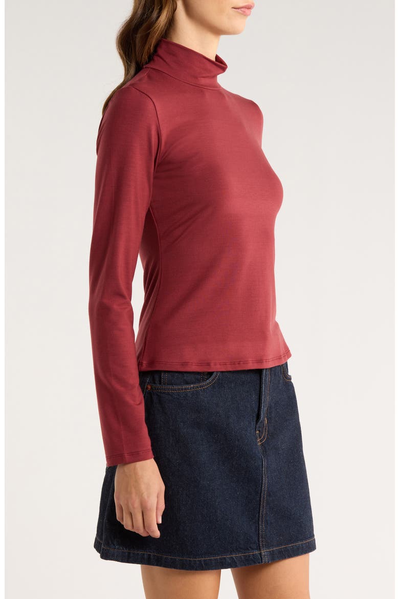 Nell Turtleneck Knit Top, Alternate, color, CHIANTI