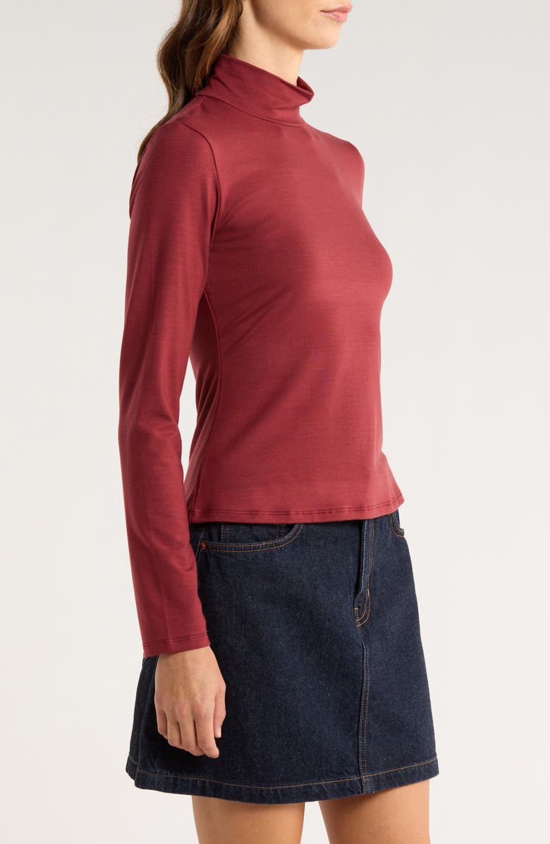 Reformation Nell Turtleneck Knit Top, Alternate, color, Chianti