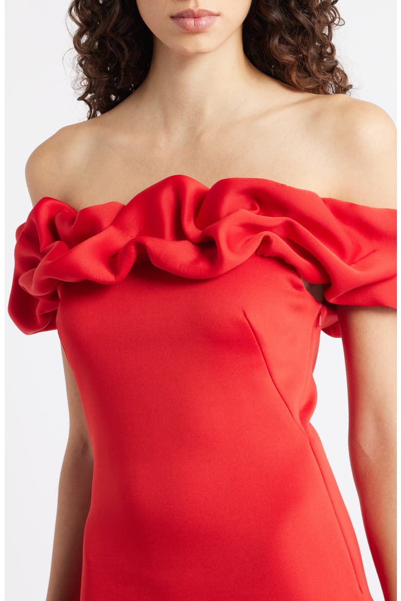 Azari Off the Shoulder Minidress, Alternate, color, BONFIRE