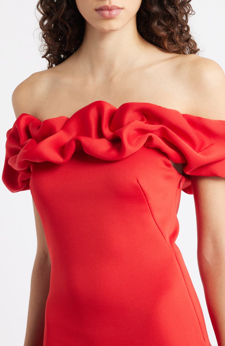 Black Halo Azari Off the Shoulder Minidress, Alternate, color, Bonfire