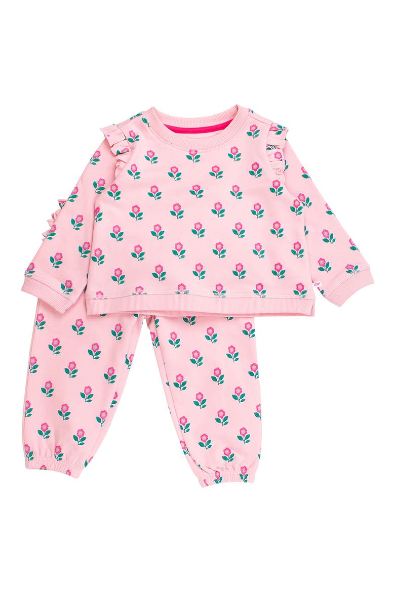 Zinnia Meadows Cotton Sweatshirt & Sweatpants Set, Main, color, PINK