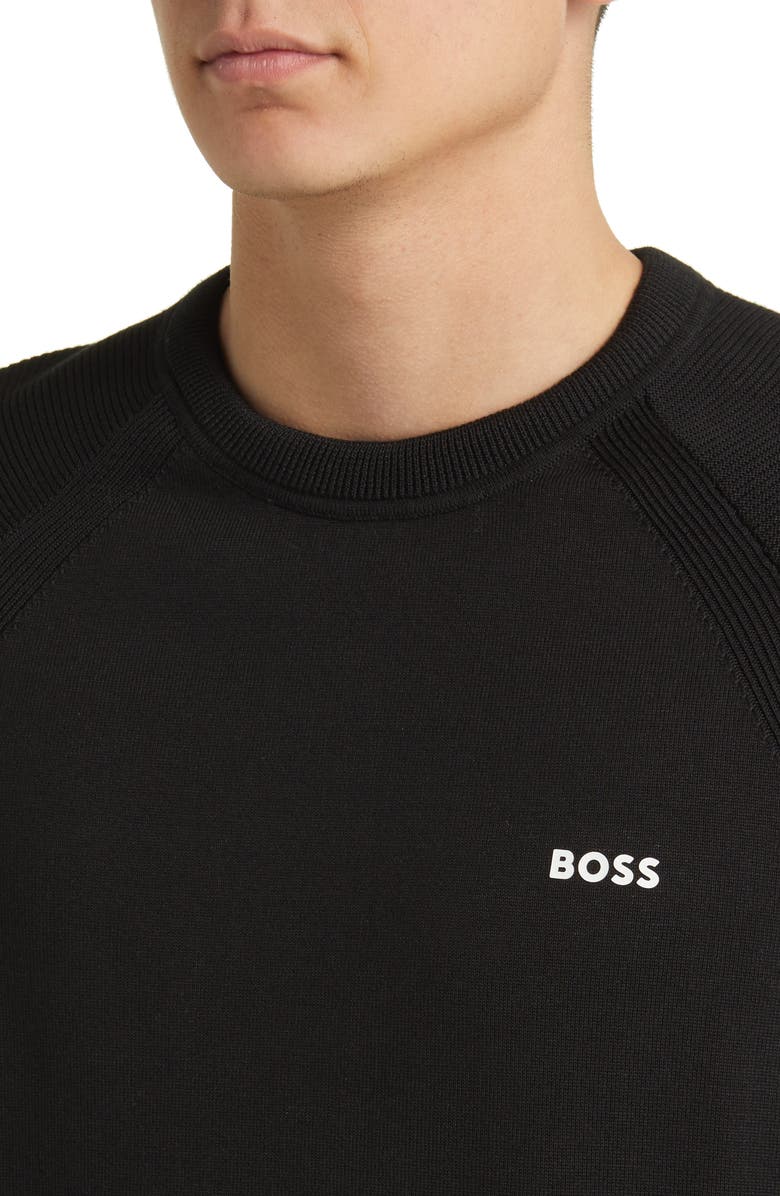 BOSS Perform-X Crewneck Sweater, Alternate, color, Black