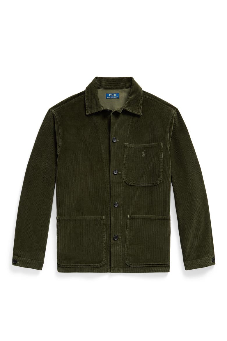 Corduroy Shirt Jacket, Main, color, COMPANY OLIVE