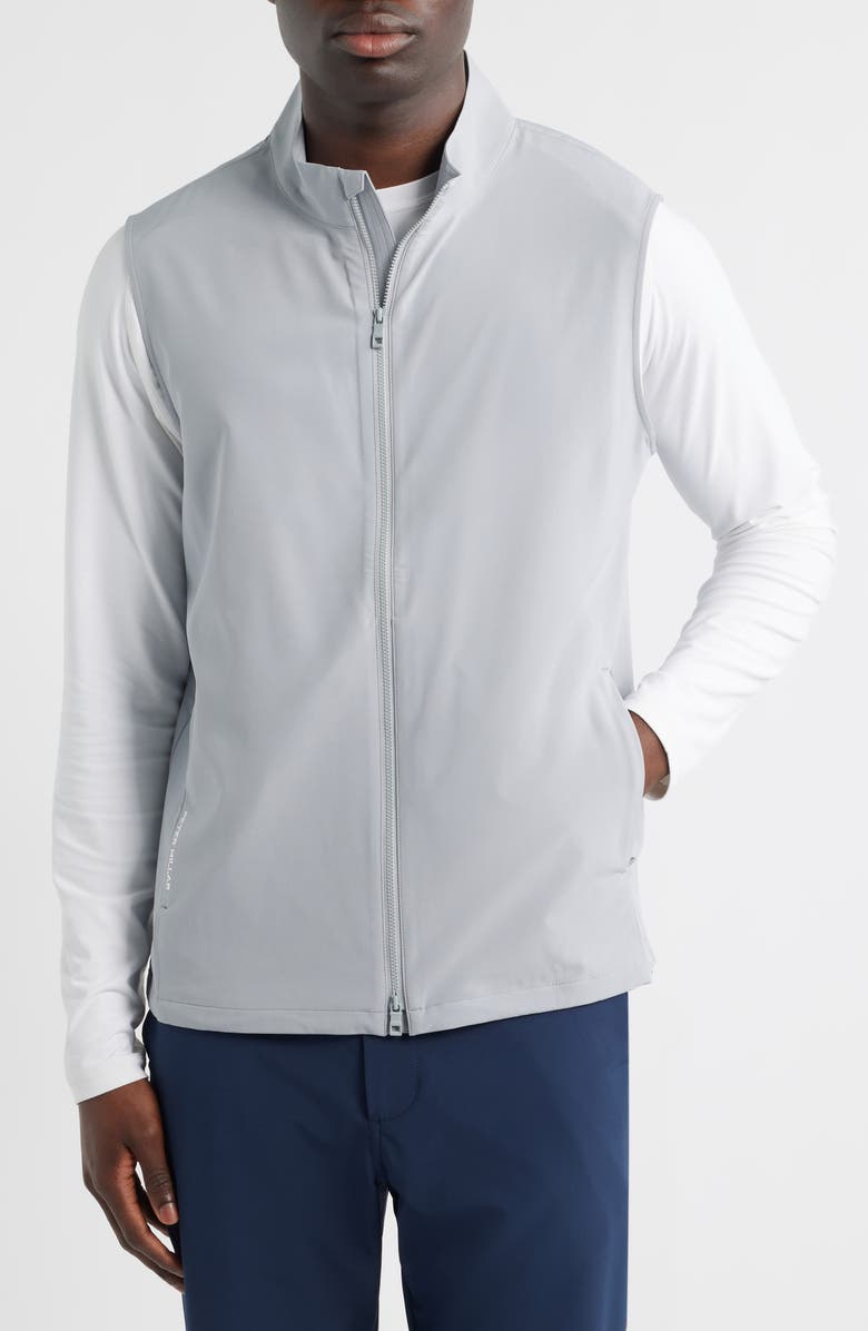 Peter Millar Dunes Water Resistant Golf Vest, Alternate, color, Gale Grey