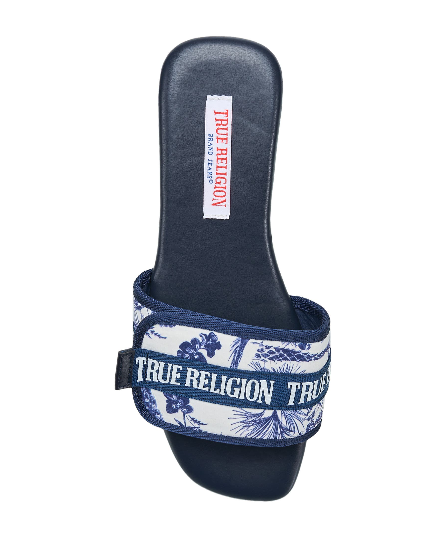 True Religion Missy Logo Adjustable Sandal, Alternate, color, Blue
