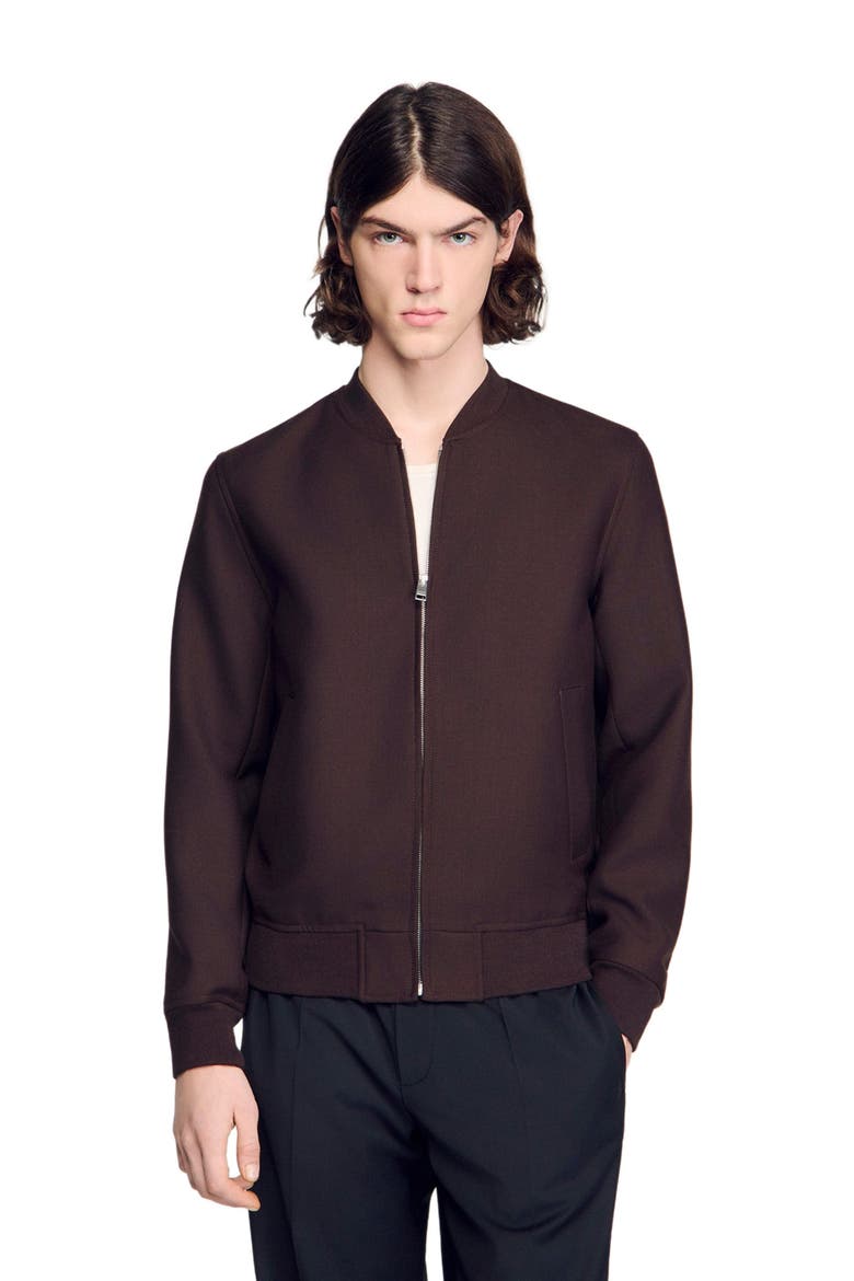 Zip-up jacket, Main, color, Chocolate