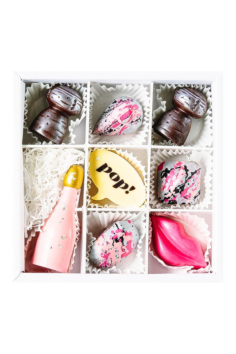 Pop Champagne 8-Piece Chocolates, Main, color, WHITE