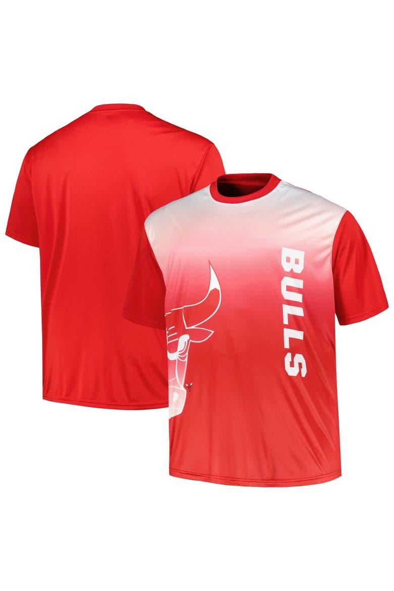 Men's Red Chicago Bulls Big & Tall Sublimated T-Shirt, Main, color, Red
