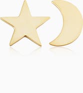 Oradina 14K Yellow Gold Night Sky Studs