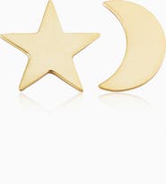 Oradina 14K Yellow Gold Night Sky Studs