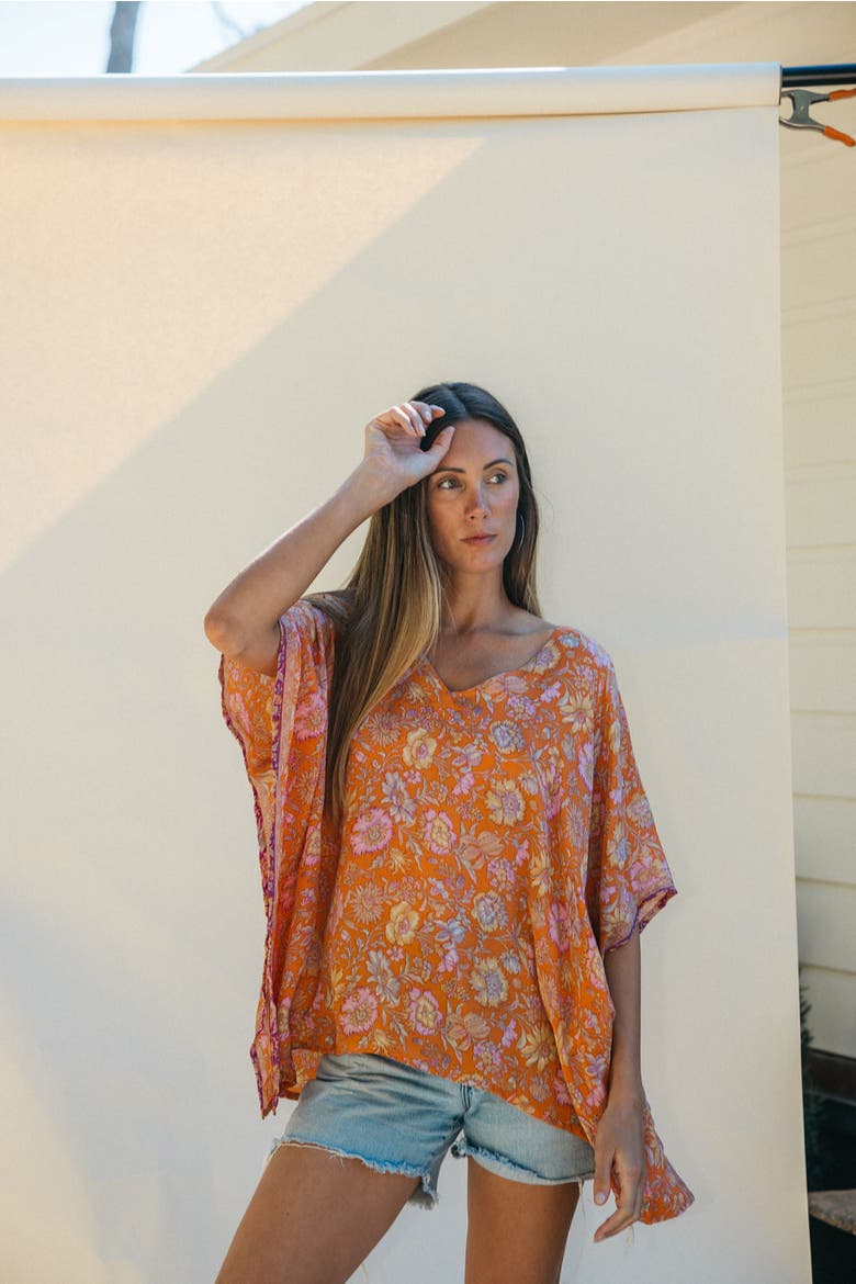 Mini Caftan Vanilla, Alternate, color, Orange