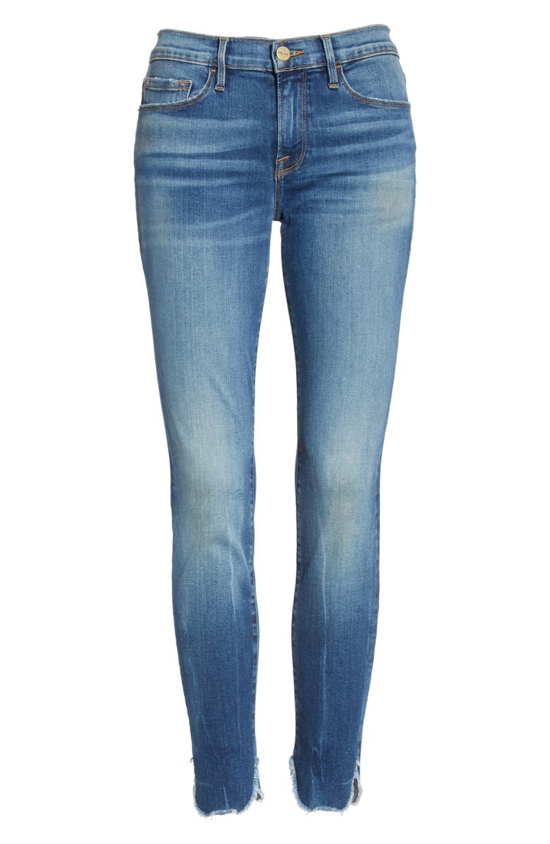 FRAME Le Skinny de Jeanne Petal Hem Ankle Jeans, Alternate, color,
