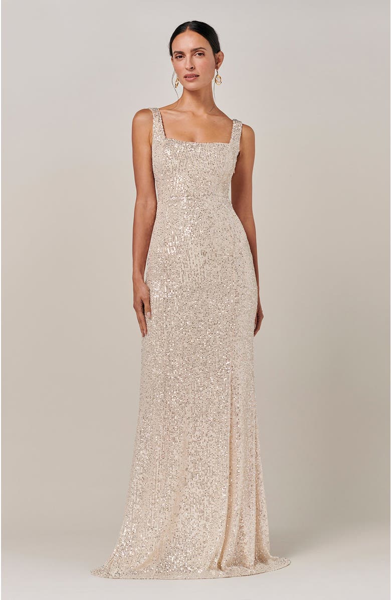 BWLDR Hozier Gown, Alternate, color, Champagne Sequin