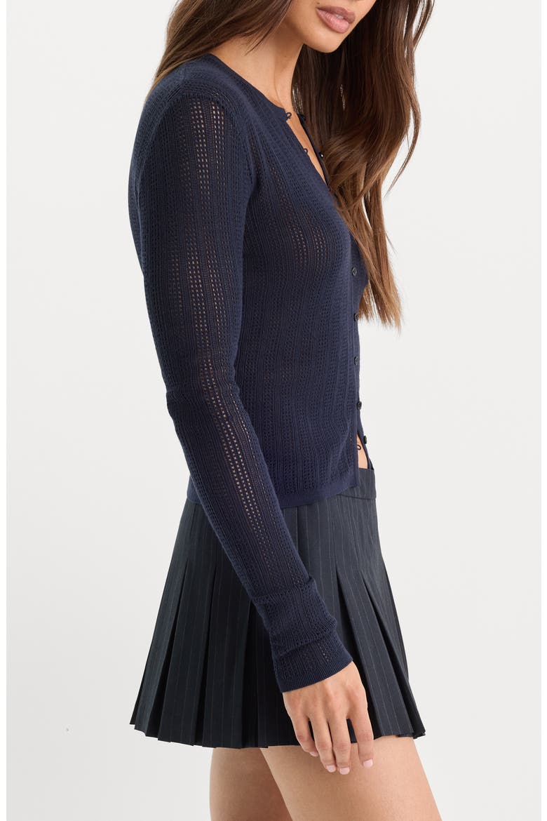 The Open Stitch Knit Cardigan, Alternate, color, MIDNIGHT BLUE