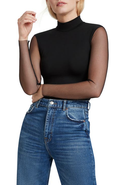 Hollis Long Sleeve Mesh & Jersey Top