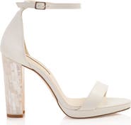 Freya Rose Dove Ankle Strap Pearl Heel Sandal