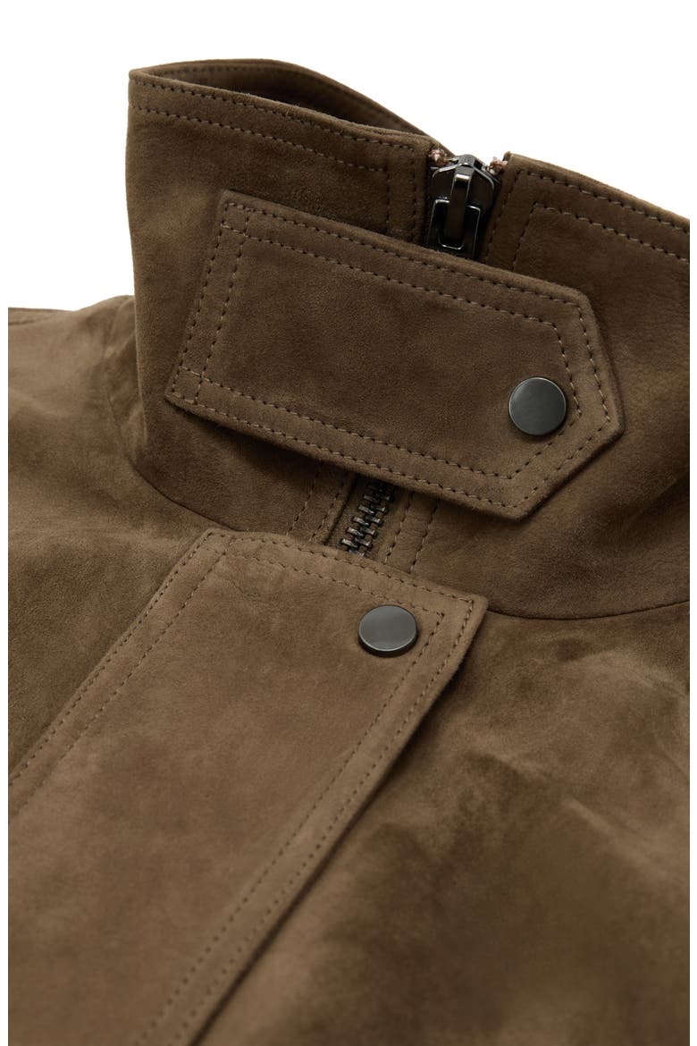 Cara Suede Jacket, Alternate, color, KHAKI GREEN