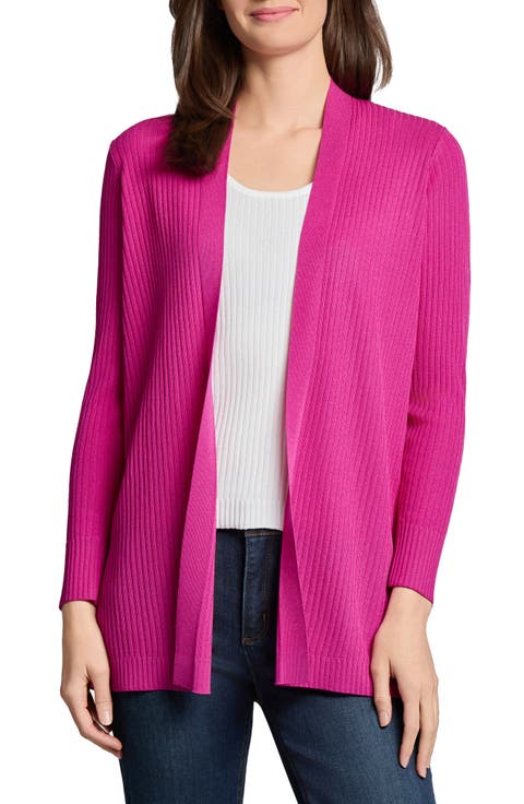 Sutton Open Front Rib Cardigan (Regular & Plus)