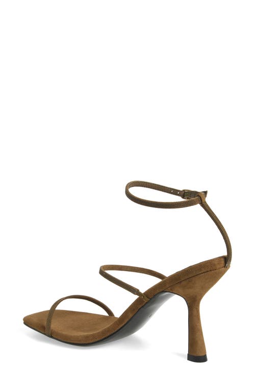 Jeffrey Campbell Monica Ankle Strap Sandal In Khaki Suede
