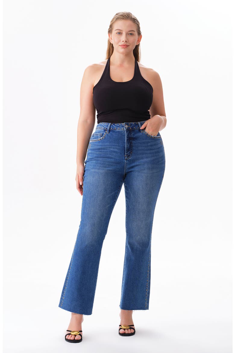 High Waist Bootcut Jeans, Alternate, color, MEDIUM BLUE