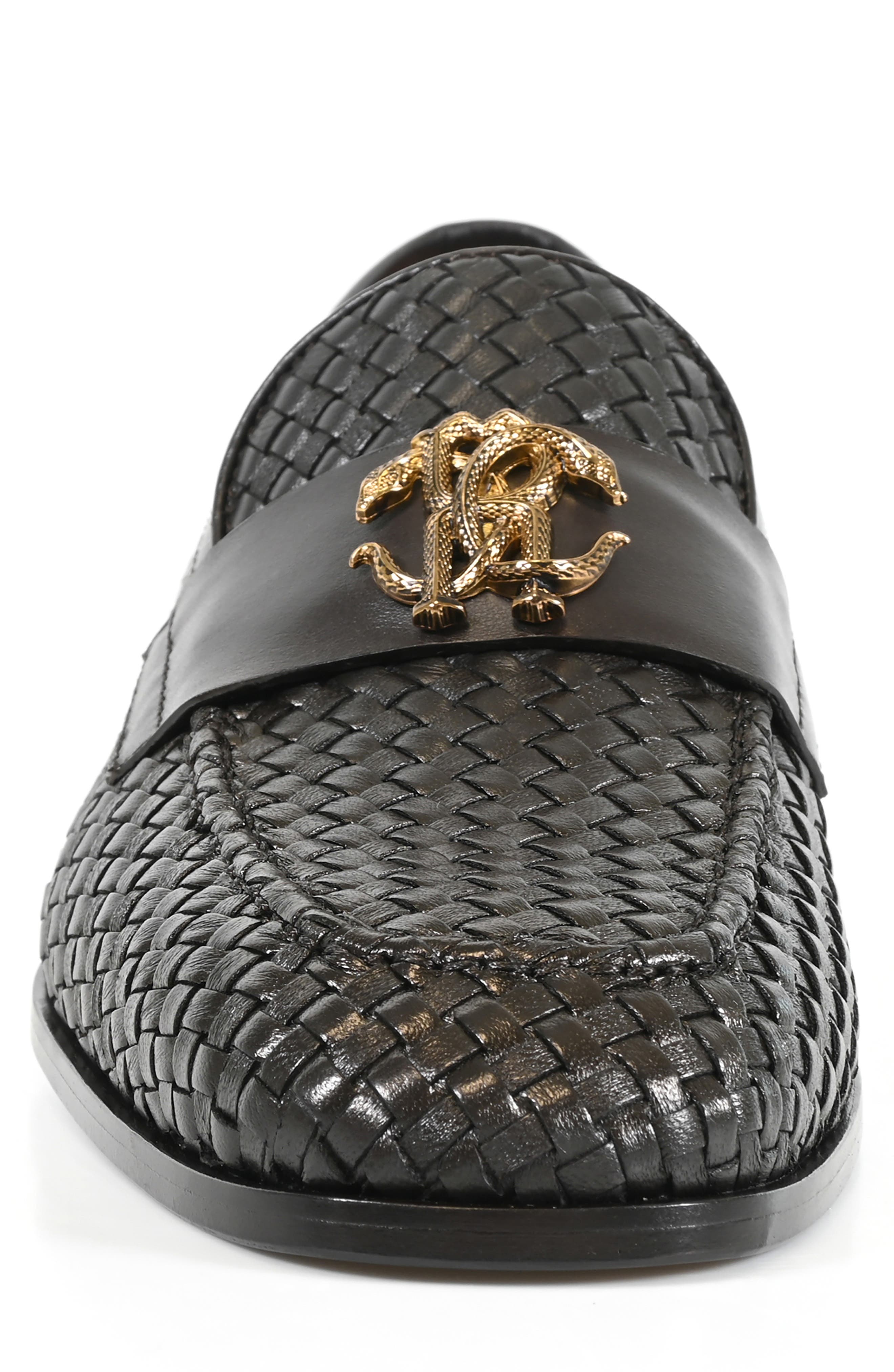 Cocco Woven Loafer, Alternate, color, BLACK