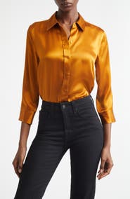 L'AGENCE Dani Silk Charmeuse Blouse
