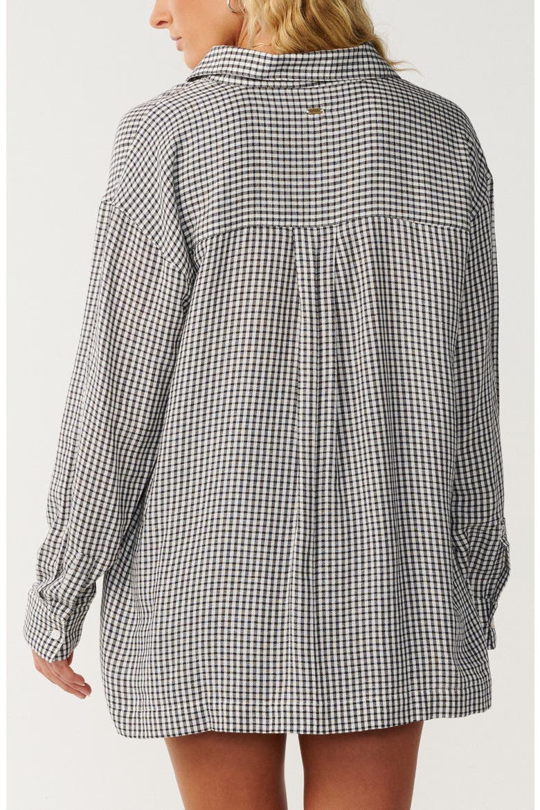 Vibe Surf Oversize Button-Up Shirt, Alternate, color, BLACK/ OFF WHITE
