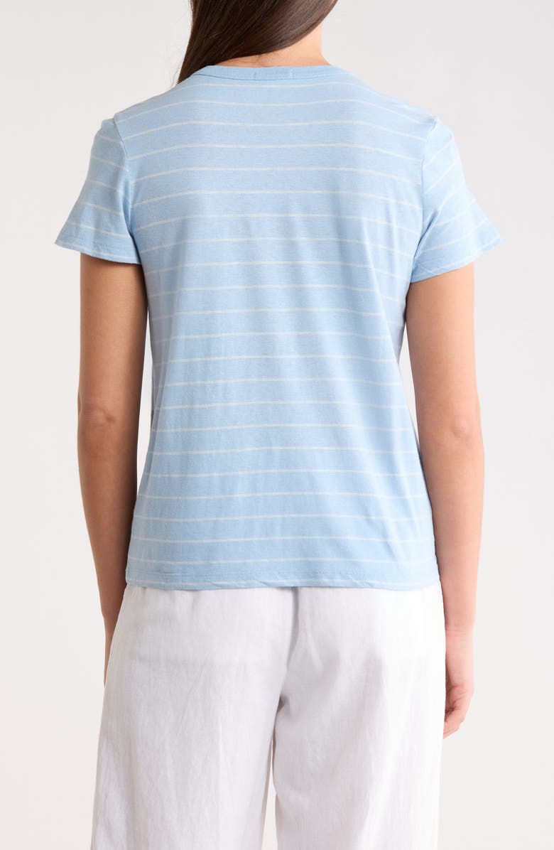 Marine Layer Tried & True Stripe Crewneck T-Shirt, Alternate, color, Soft Chambray Stripe
