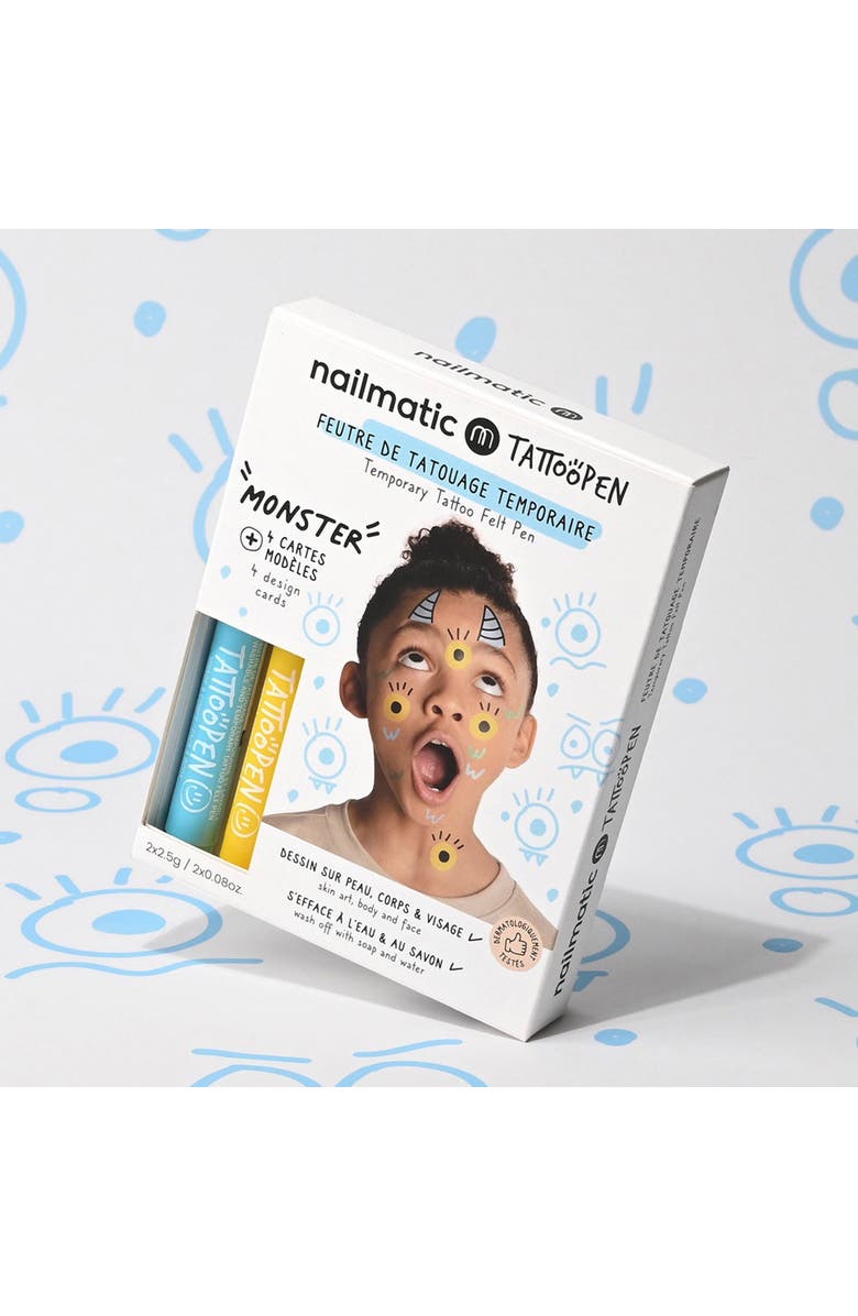 nailmatic Tattoo Pen Set For Kids, Alternate, color, Monster