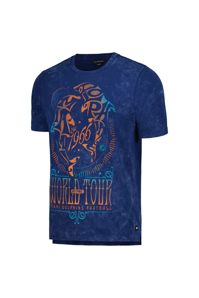 Unisex The Wild Collective Navy Miami Dolphins Tour Band T-Shirt, Alternate, color, Navy
