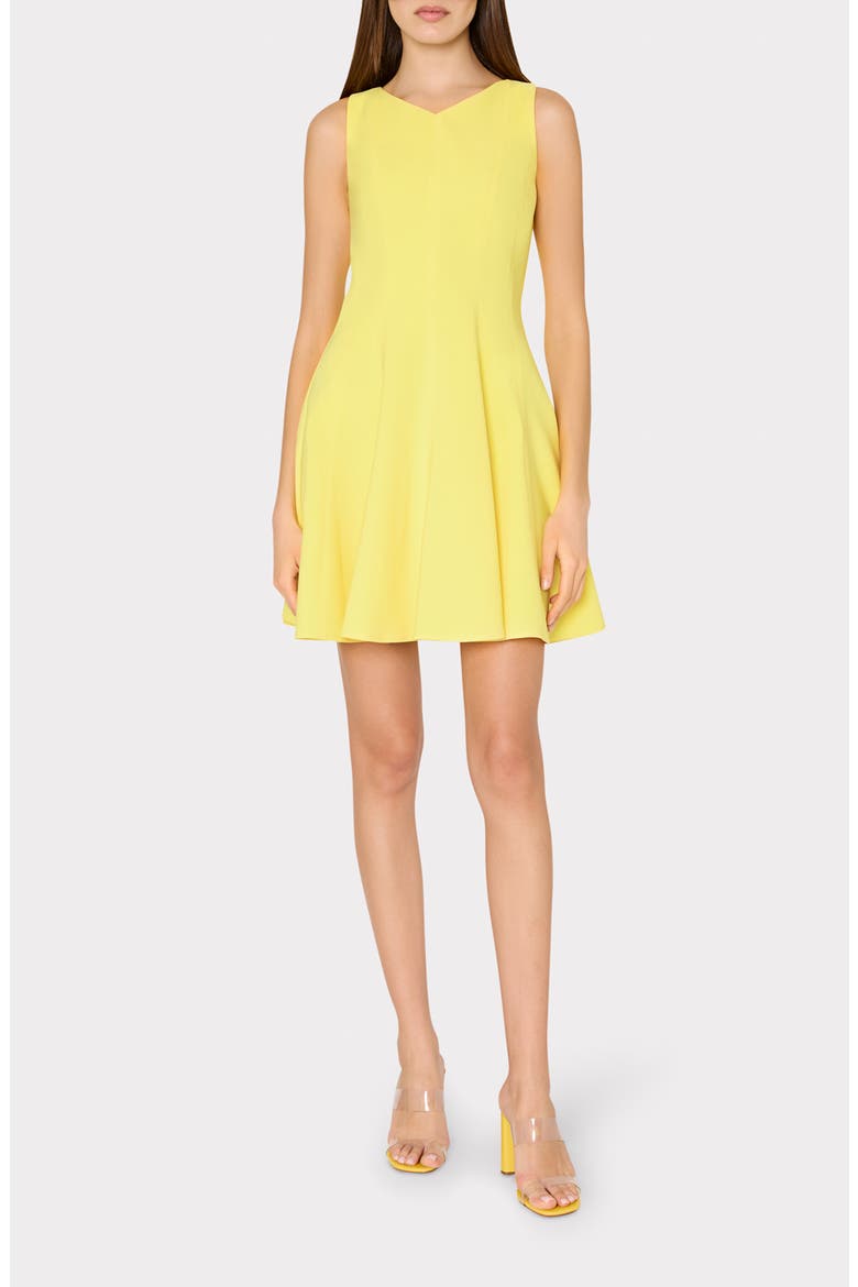 Sleeveless Fit & Flare Minidress, Main, color, YELLOW