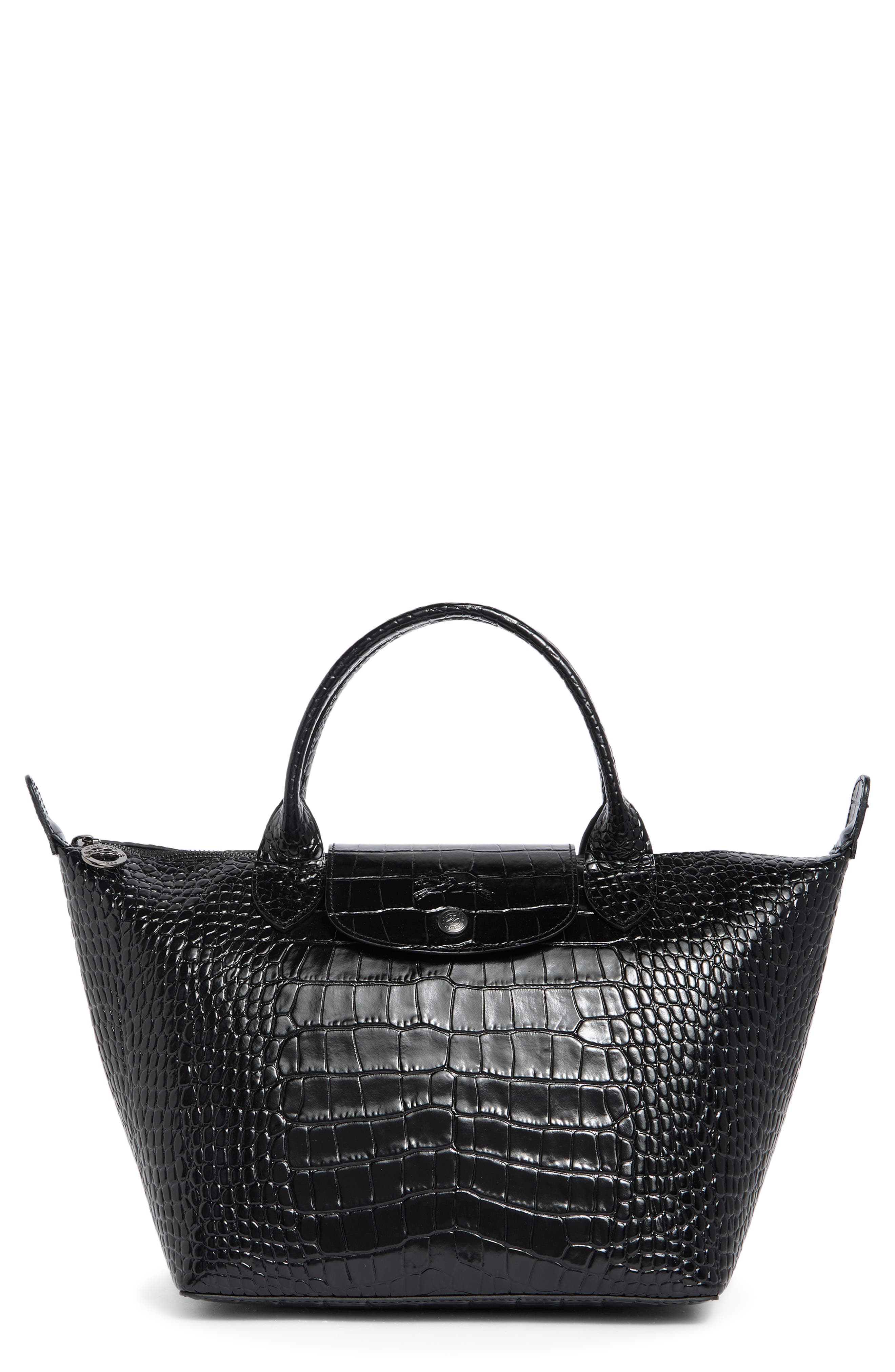 Longchamp Le Pliage Croc Embossed Tote