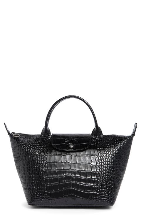 Le Pliage Croc Embossed Tote