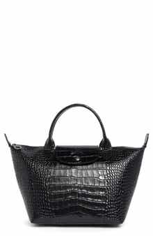 Longchamp Le Pliage Croc Embossed Tote