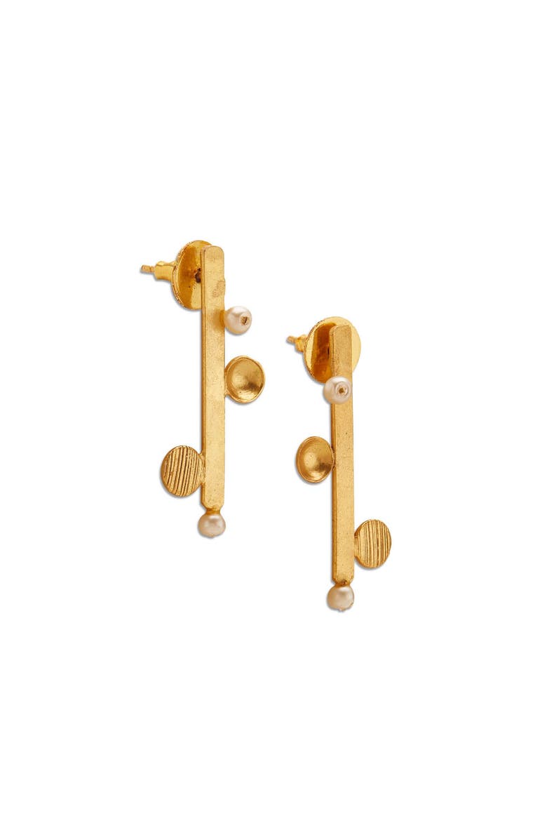 Dhwani Bansal Vaara Mini Studs, Alternate, color, Gold Plated